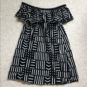 Madewell off the shoulder tribal dress